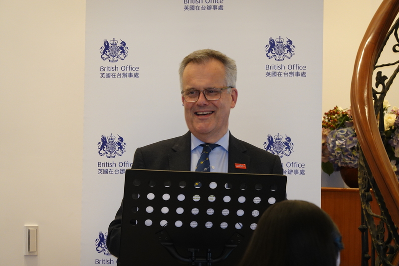 英駐台代表鄧元翰表示，前總統蔡英文與英國關係很好，若未來她訪英，他不會感到意外。圖/中央社