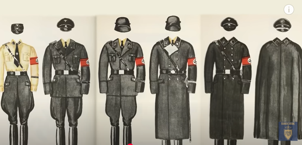 納粹軍裝設計圖。圖/翻攝自 Real Men Real Style Yoututbe頻道