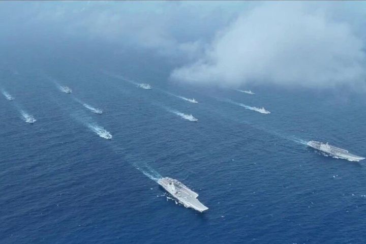  大陸展開自第二次世界大戰結束以來，印太規模最大的航母建造行動。圖/取自央視