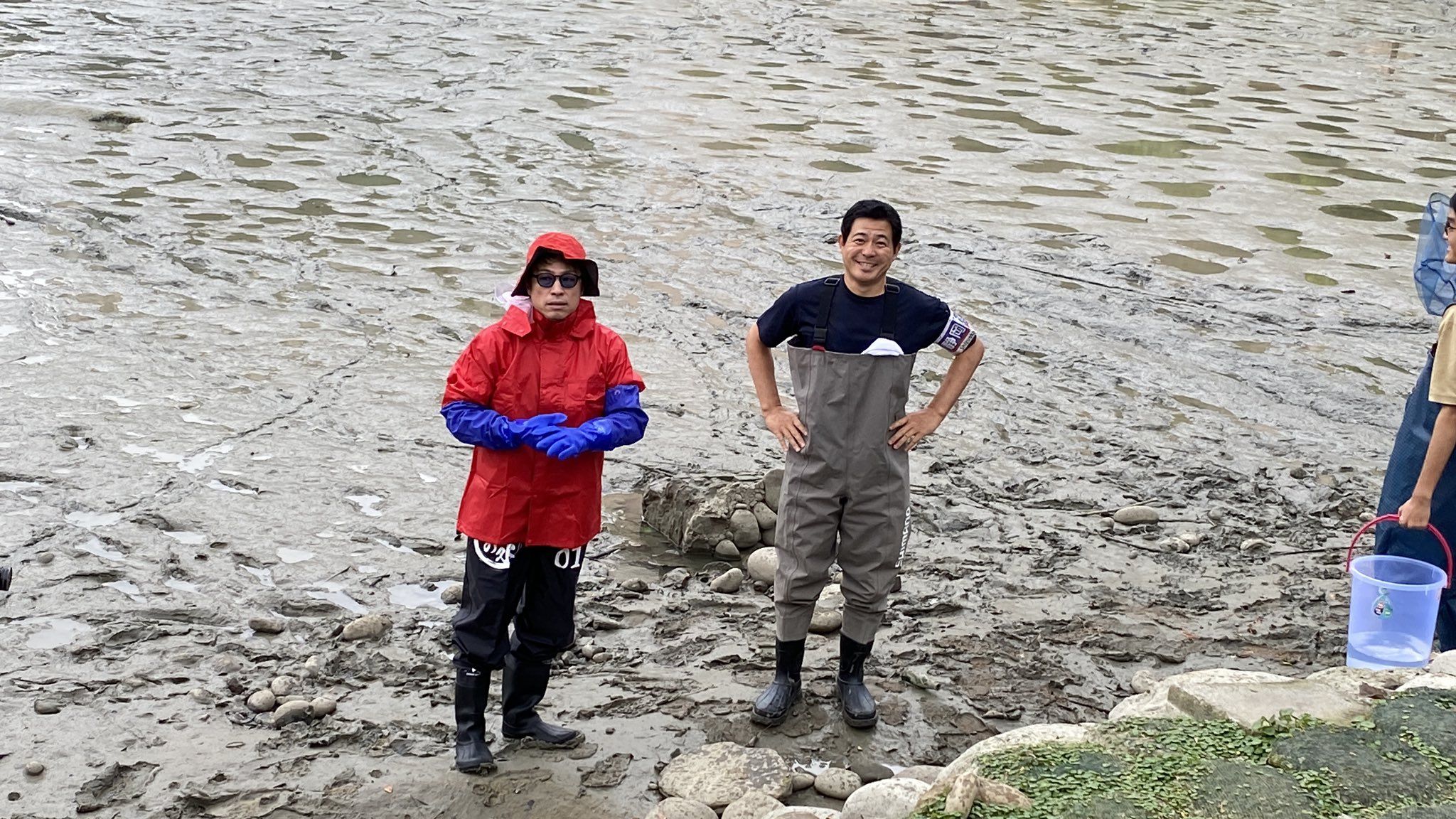 田村淳在中興湖錄製節目，圖/取自田村淳X