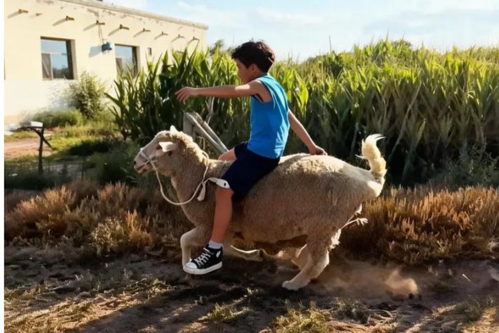 男童父親表示,這隻羊已飼養約4年,從孩子年幼時便陪伴左右,彼此感情深厚。圖/取自李老普解說公眾號