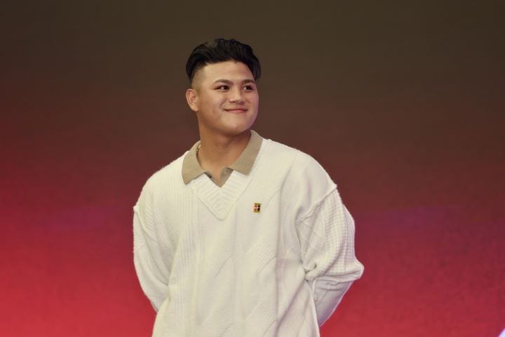 美國職棒底特律老虎隊台灣好手李灝宇(圖)大聯盟首個球季打出好成績,12日出席返台記者會。圖/中央社