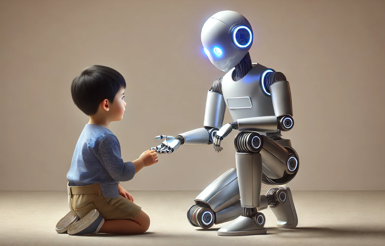 人形機器人能夠自動執行家務、照護患者，甚至在未來參與建築與醫療等領域。圖/示意，由ChatGPT生成