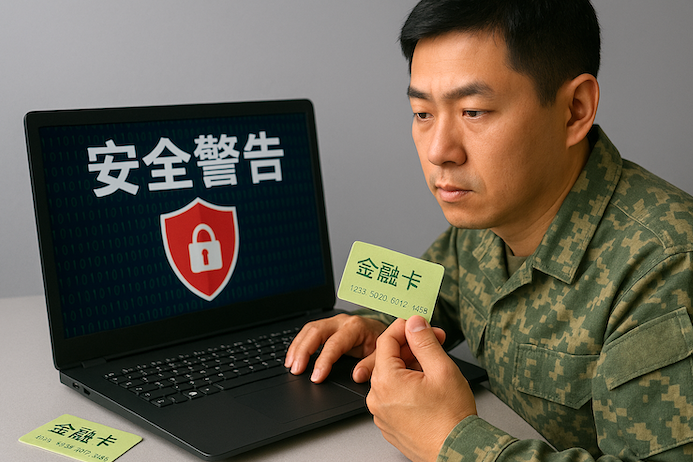 我陸軍馬祖防衛指揮部近來傳出違紀案，多名軍人涉賣帳戶給騙徒。示意圖。圖/AI生成