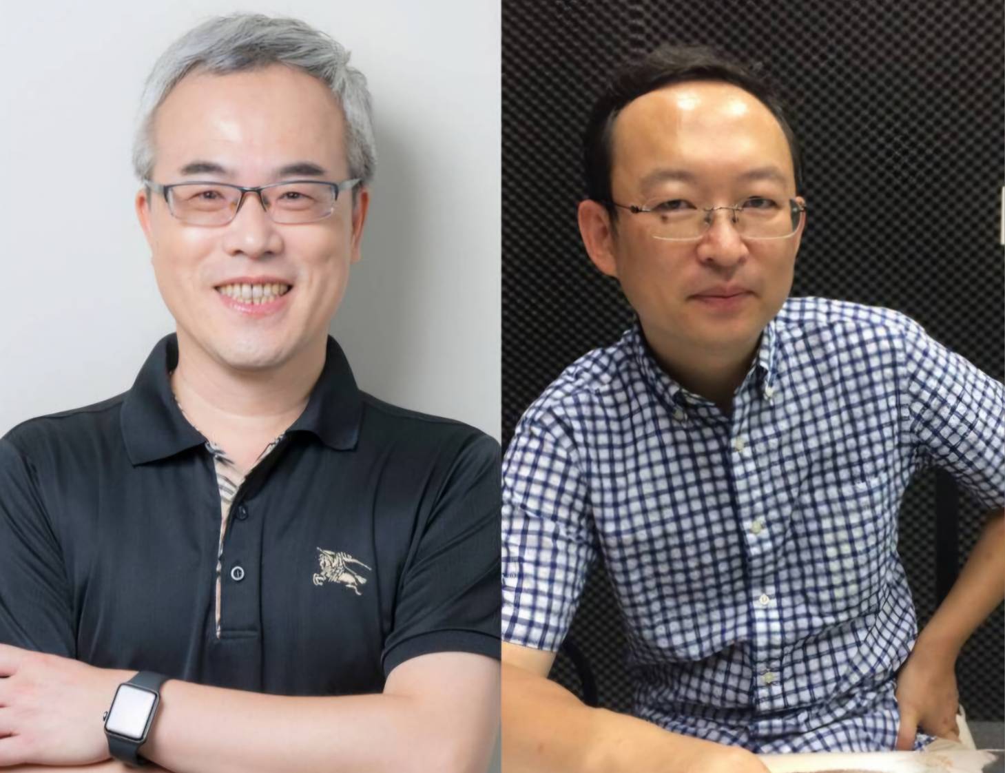 中正大學教授、台灣事實查核中心董座羅世宏（左），因質疑以國際兩公約要求「亞亞離境」法律上有瑕疵，遭海外異議作家余杰（右）指為「紅色教授」。圖／取自中正大學傳播系官網、余杰臉書