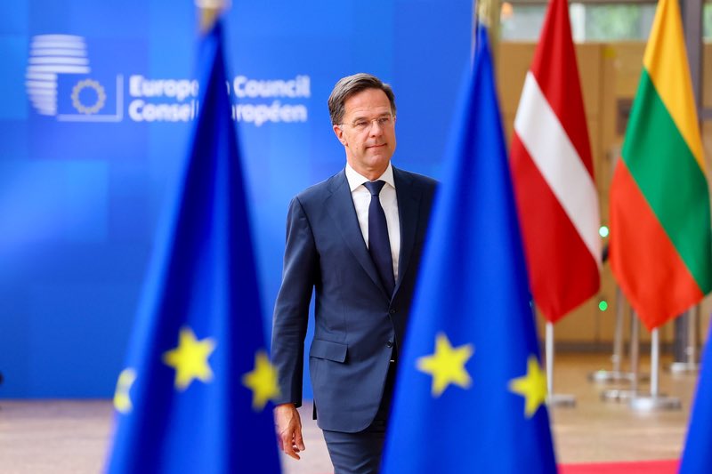 57歲的呂特去年即宣布有意角逐北約秘書長。圖/取自Mark Rutte @MinPres