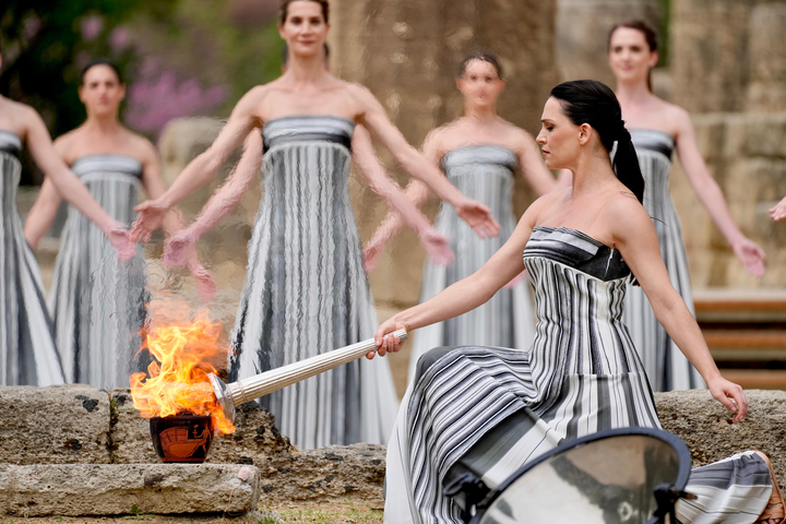 巴黎奧運聖火循古禮希臘點燃　中華奧會首度受邀觀禮