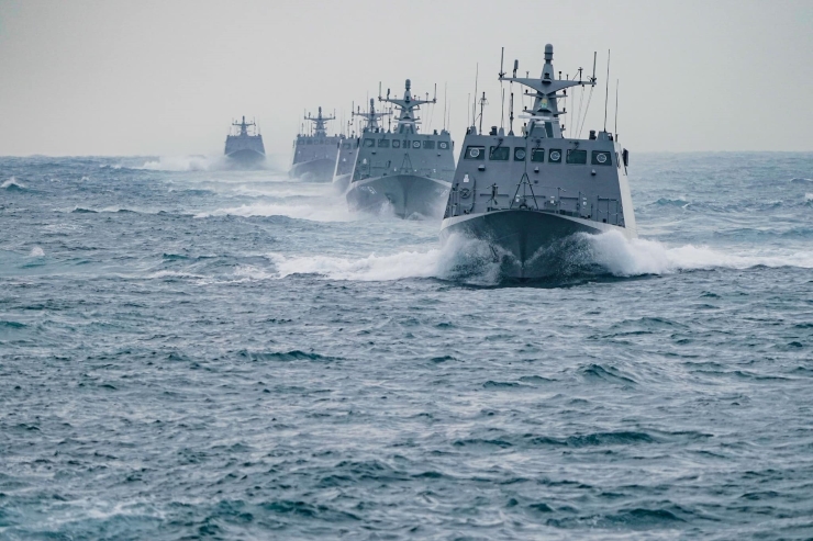 傳美台4月海上軍演，國防部解釋：無涉動態操演，而是通信構連。圖/取自國防部發言人臉書