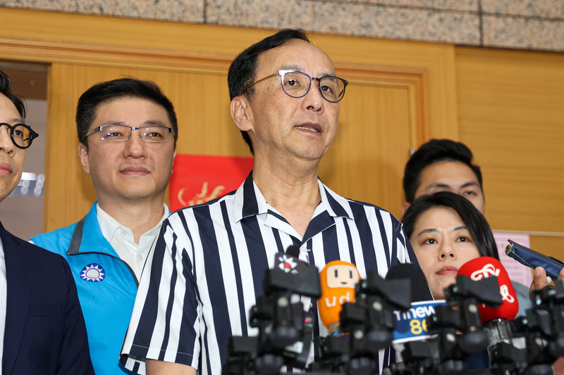 新北市政府3周內將核定核一廠室外乾式貯存場水土保持計畫，國民黨主席朱立倫表示，核安全始終是政策制定的首要考量，核廢料不應長期存放於新北市。圖／中央社