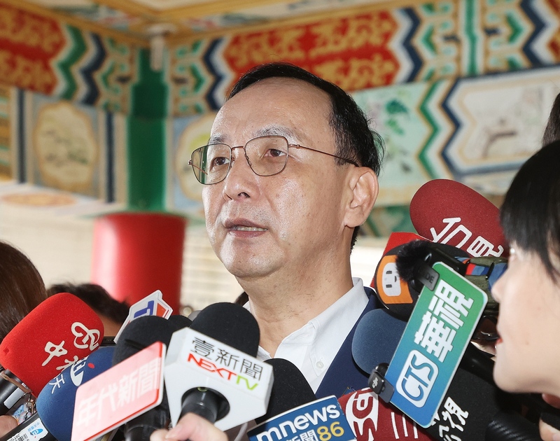 國民黨主席朱立倫原則上會出席總統賴清德所邀約之國安簡報會。圖/中央社