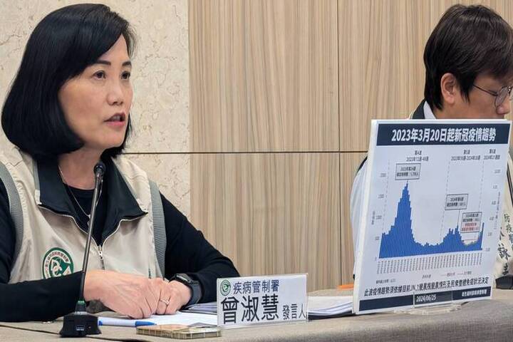 疾管署召開疫情記者會。圖/取自中央社