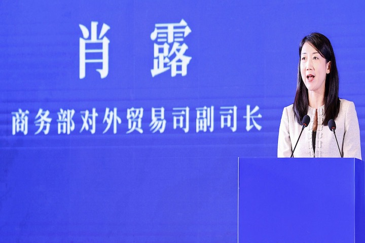 大陸商務部對外貿易司副司長肖露9日出面信心喊話稱，中國外貿韌性不減，有底氣面對各種風險挑戰。圖/取自中國服務貿易協會 