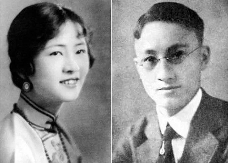 林徽因（左）與徐志摩（右）。圖/取自百度百科