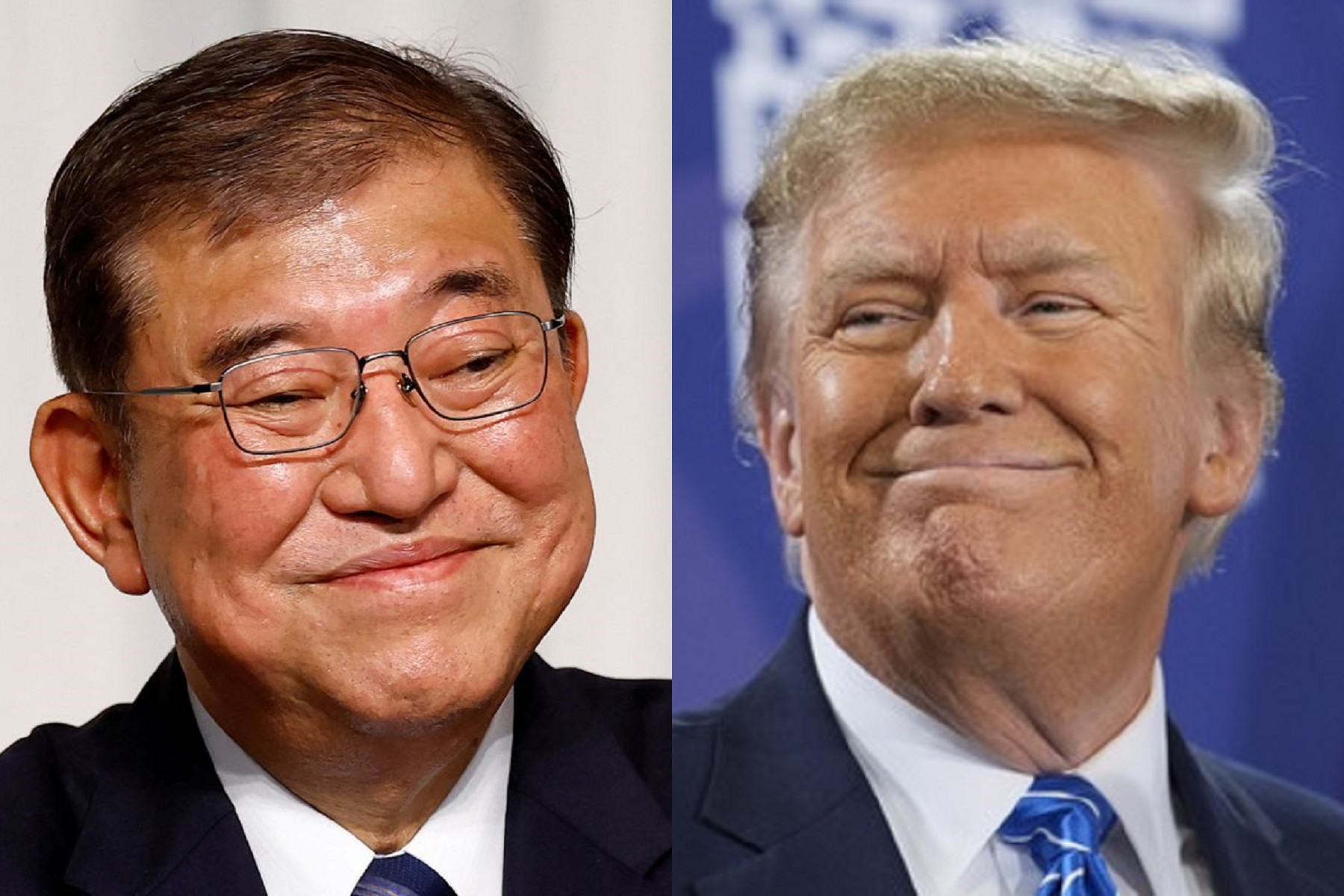 日本首相石破茂（左）下周五將與美國總統川普（右）會面。圖/取自AZ Post《YouTube》官方頻道