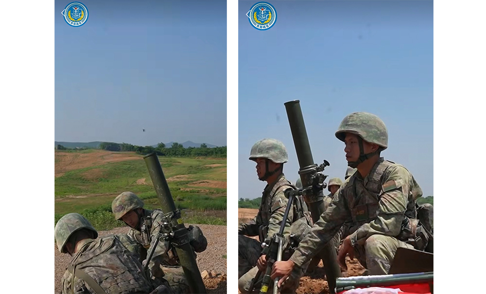 解放軍陸軍部隊,也正在進行軍事演習。 圖/取自微博東部戰區官方帳號
