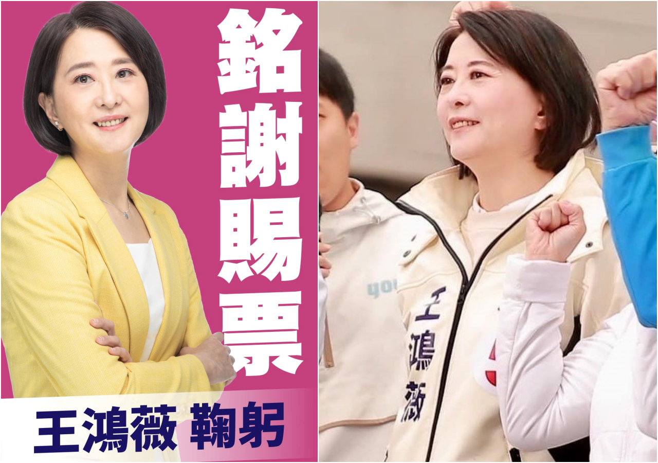 王鴻薇順利連任立委。圖/翻攝自王鴻薇臉書