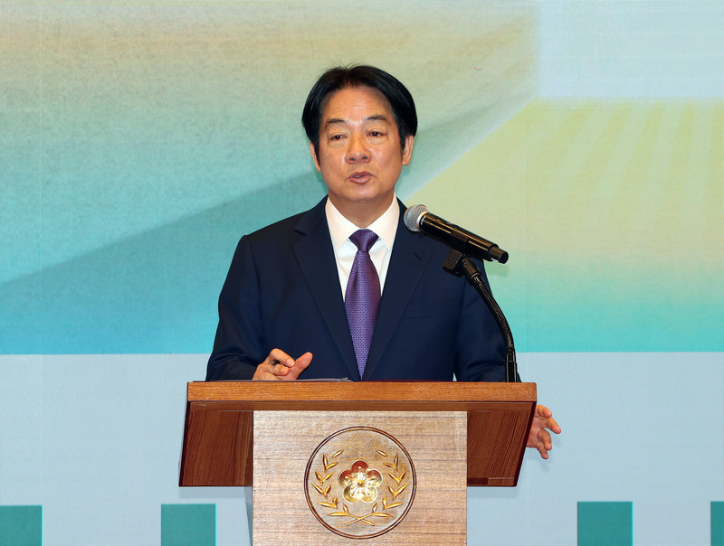 總統賴清德透過X平台發文慰問日喀則震災。圖為賴清德1日發表上任後首次新年談話。圖/中央社