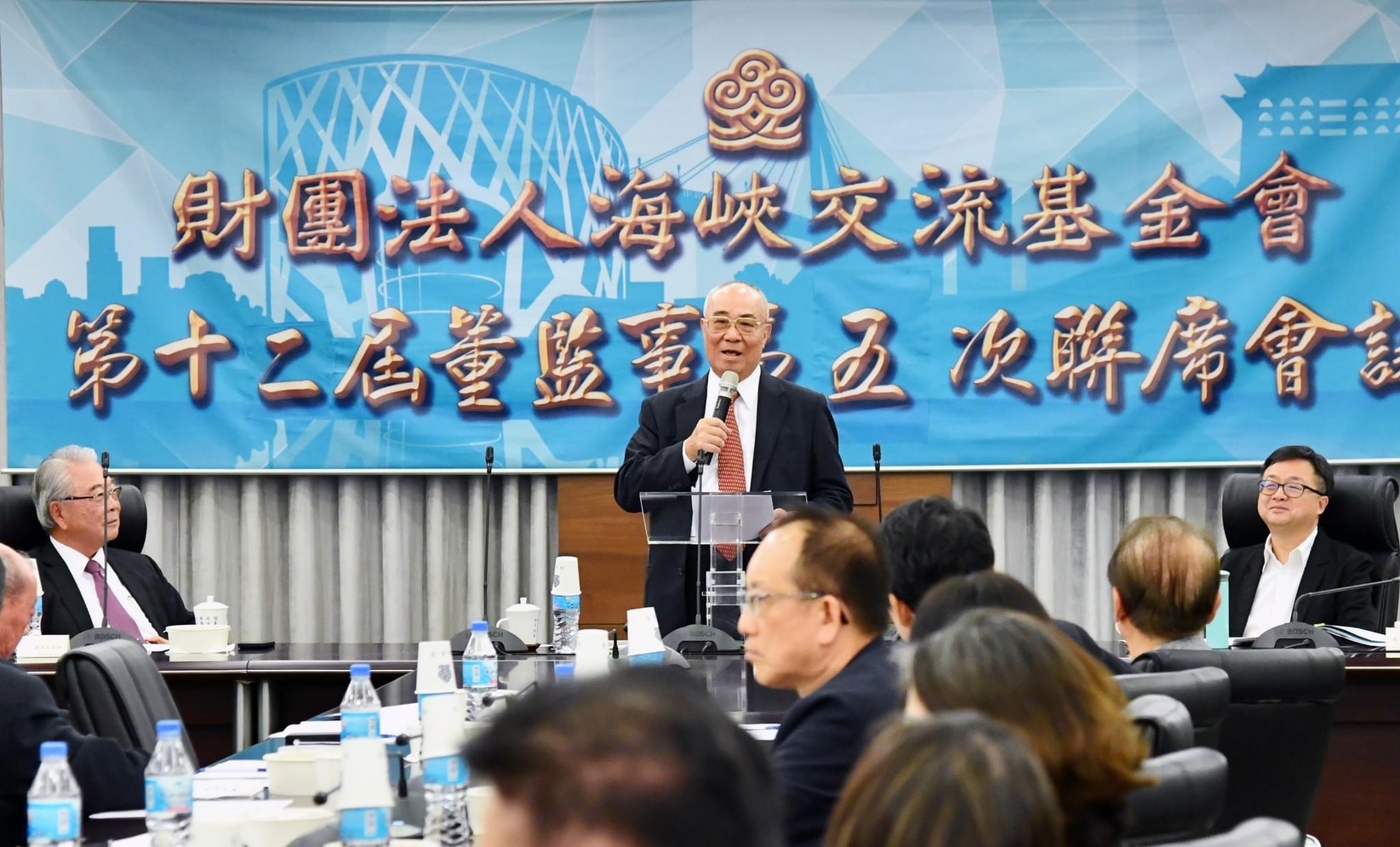 吳豐山接任海基會董事長後表示，盼對岸應善意解讀賴政府談話，兩岸才能和平發展追求共榮。圖／取自海基會臉書