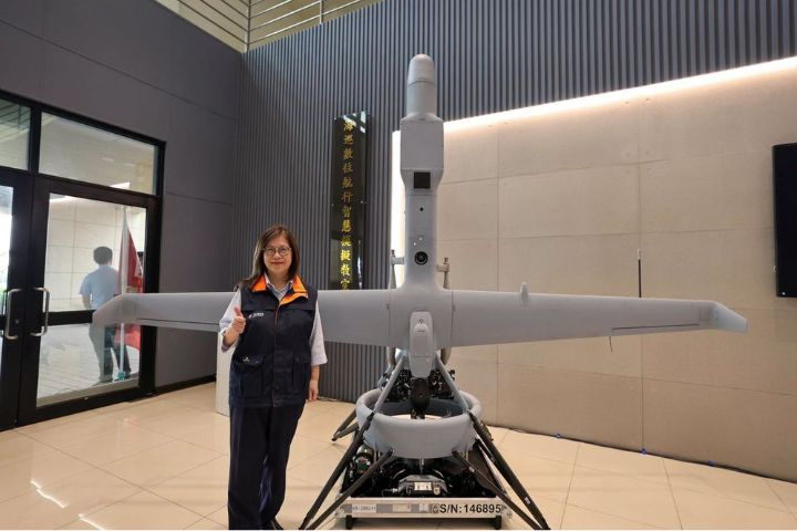 海巡「海上無人艦隊」成形　首架V-BAT無人機抵台　狹窄甲板也能起降