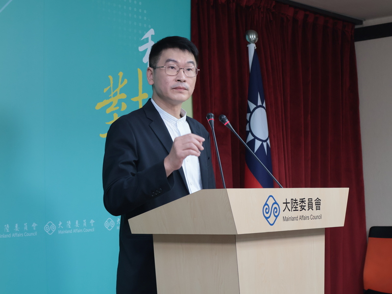 馬辦表示陸委會不該因陸生一句「中國台北」就實施交流戒嚴；陸委會回應，矮化台灣違背交流本意。圖為陸委會副主委兼發言人梁文傑。圖/中央社