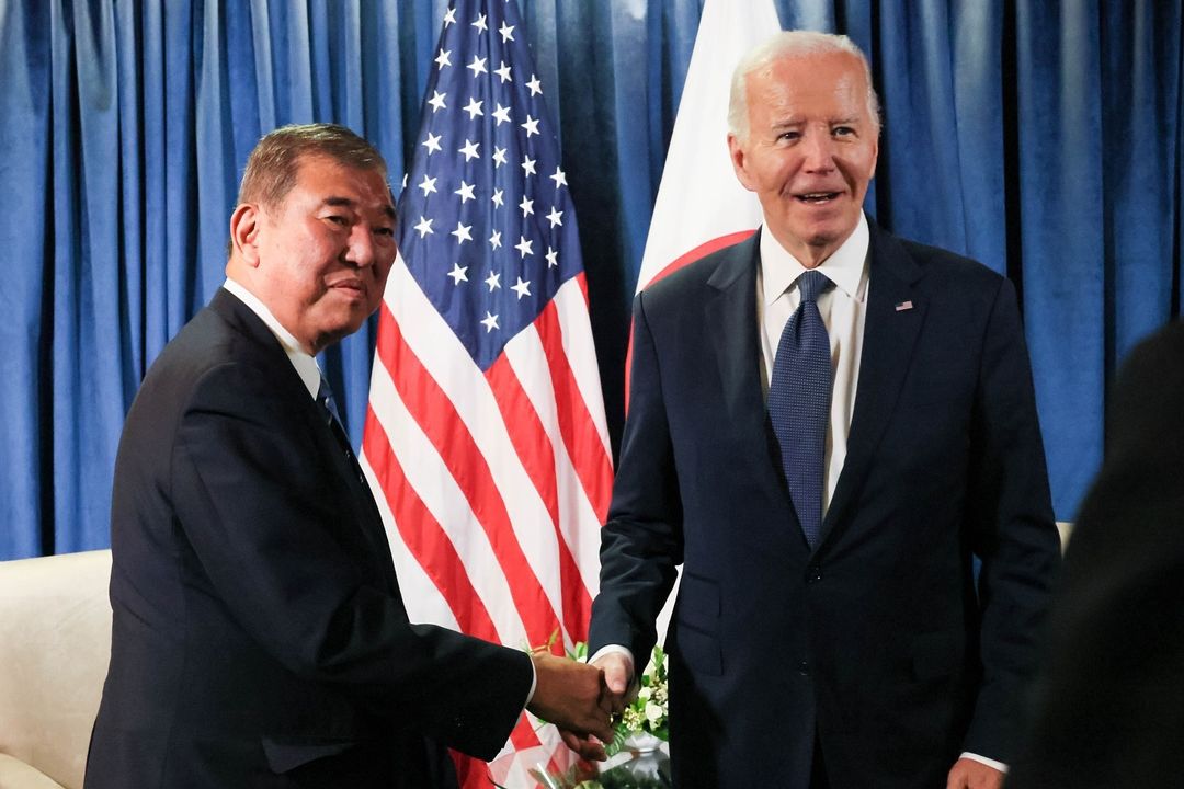 日本首相石破茂(左)和美國總統拜登(右)期望持續強化日美同盟。圖/取自石破茂IG