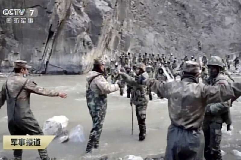 2021年2月19日，大陸公布2020年中印邊界軍事衝突死傷畫面。圖/取自央視