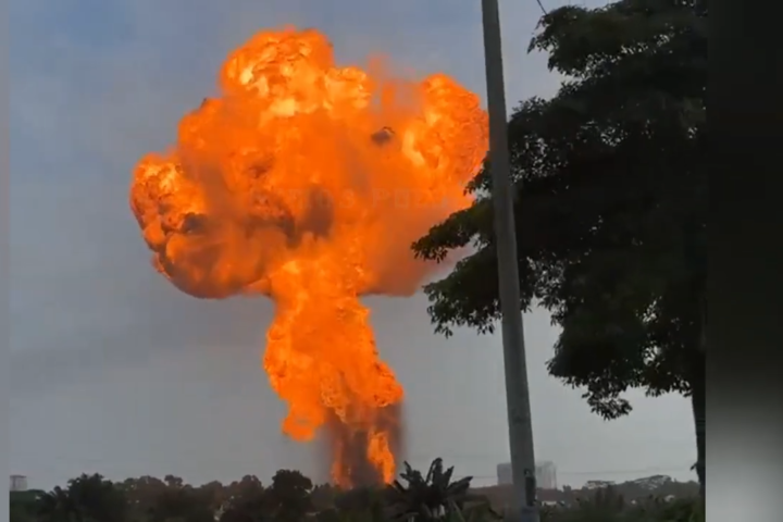 蕈狀火柱直衝天空　吉隆坡市郊天然氣管道爆炸至少112傷