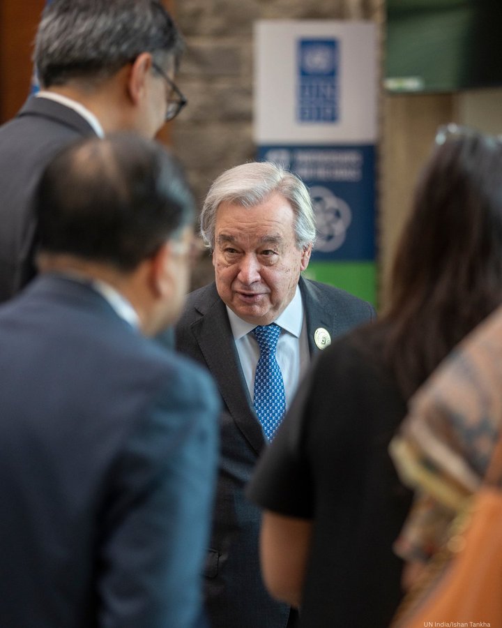 聯合國秘書長古特雷斯多次提出警告,美國再不還欠款,聯合國恐將財政崩潰。圖/取自António Guterres X