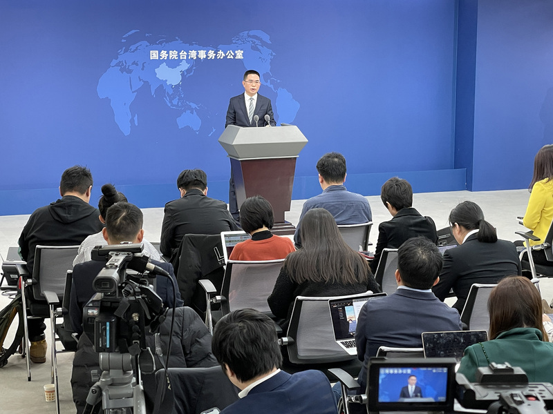 國台辦發言人陳斌華17日針對台灣大選結果稱，民進黨代表不了台灣及全體台灣同胞。圖/中央社