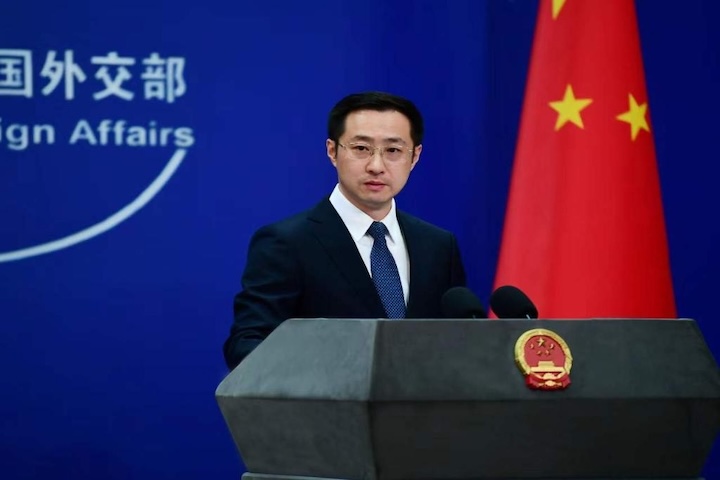 大陸外交部發言人林劍8日表示，美方沒認真對話意願，打關稅戰中方將奉陪到底。圖/取自新華網
