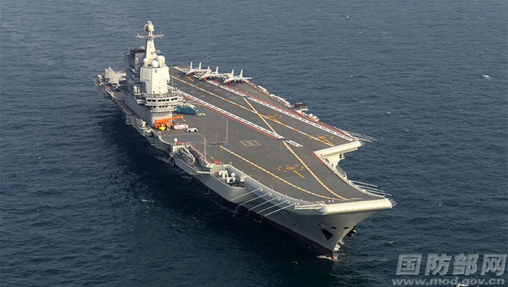 中共航空母艦「山東號]。圖/取自大陸國防部網頁