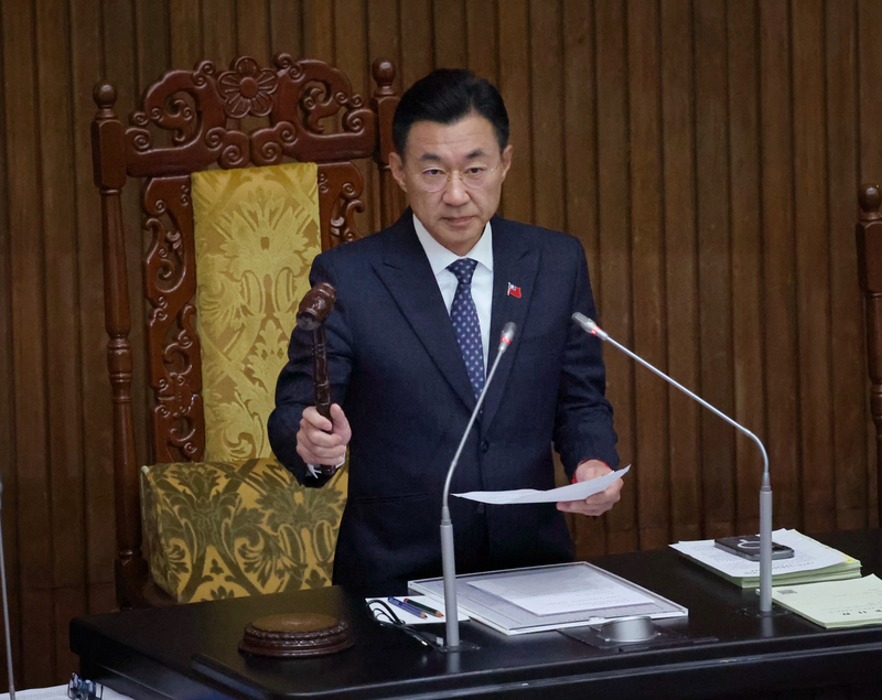 美國總統川普對台灣徵收32％高關稅，立法院副院長江啟臣(圖)3日呼籲總統賴清德必要時召開國是會議共商國家大計。圖/中央社