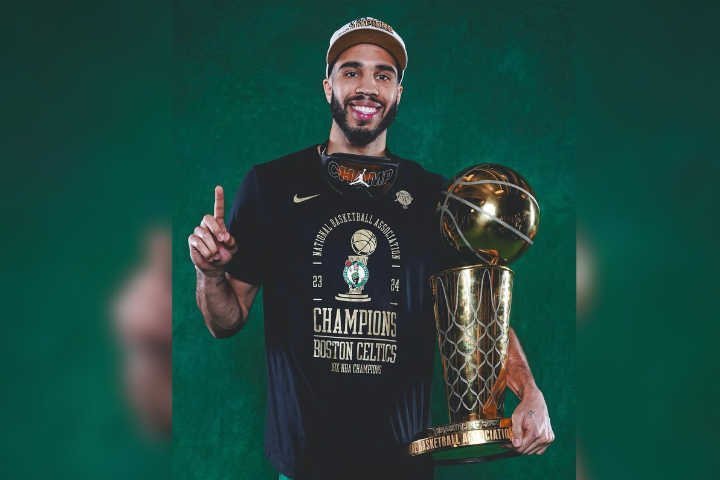 塞爾提克拿下今年NBA總冠軍的大功臣塔圖。 圖/取自jaytatum0 IG