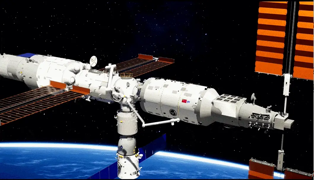 圖為大陸完成小機械手臂在軌測試。圖/取自搜狐