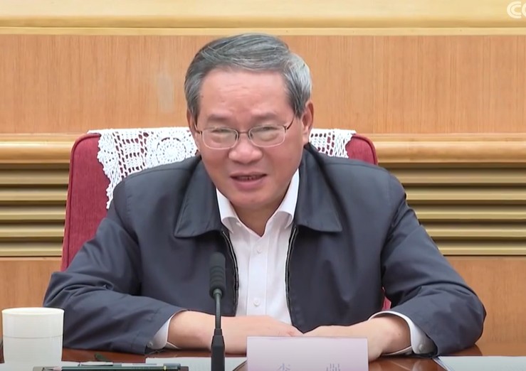 李強會中指出，中國未來要持續擴大內需、並推進重大投資與消費舉措。圖/取自CGTN