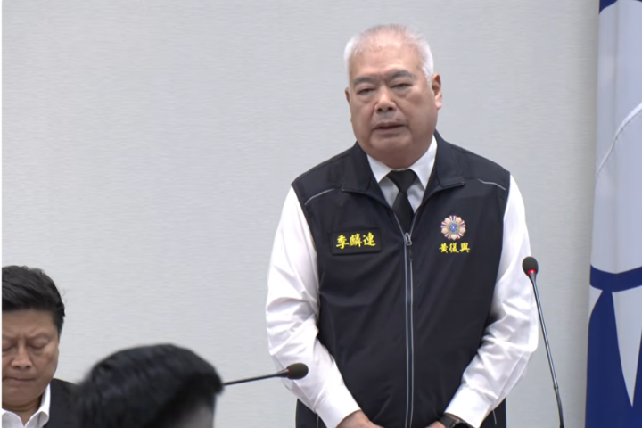 國民黨副主席季麟連在29日下午國民黨中常會大暴走。圖／翻攝自中國國民黨KMT YT頻道