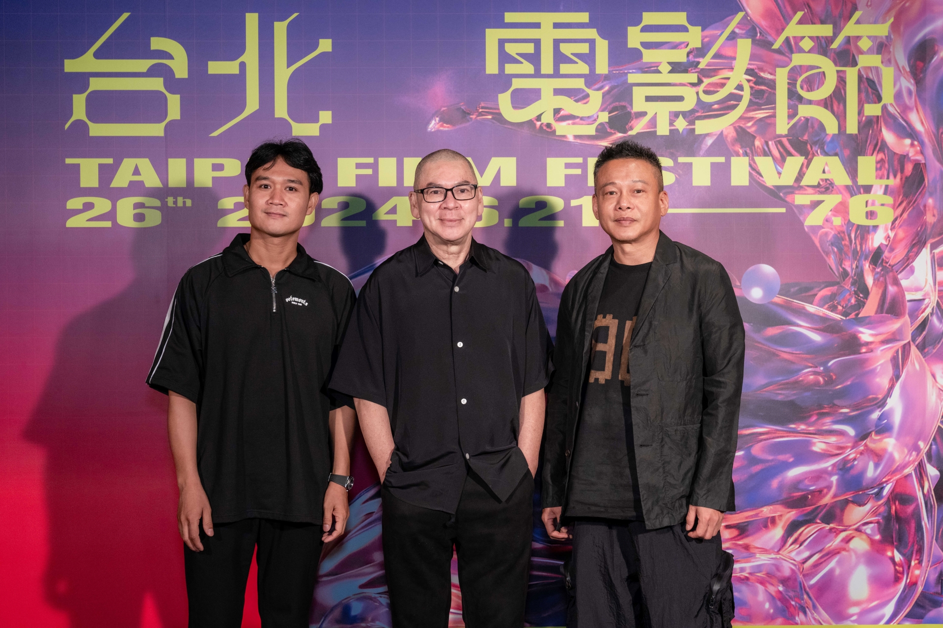 導演蔡明亮（中）攜手演員李康生（右）與亞儂．弘尚希出席映後座談，與觀眾們暢聊創作理念與拍攝趣事。圖/台北電影節提供