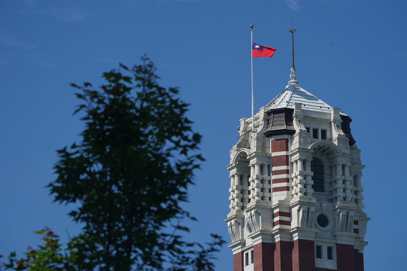 總統府於4月24日驚傳火警，所幸無人傷亡。圖/中央社
