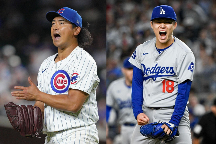 小熊隊日籍投手今永昇太(圖左)今首次對決道奇隊日籍投手山本由伸(圖右)。圖/取自小熊隊IG、道奇隊IG