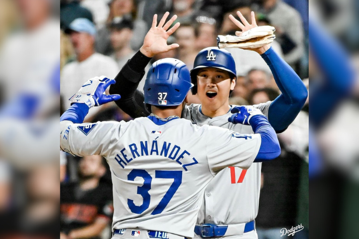大谷翔平揮出今年球季第20支全壘打。 圖/取自dodgers IG
