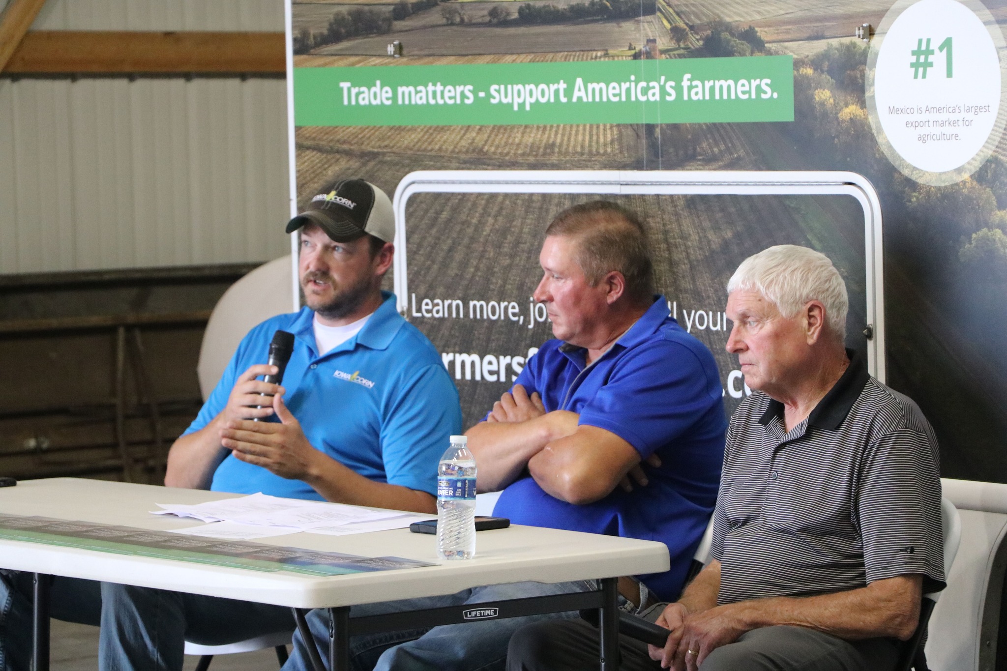 美國大豆農民討論如何因應大豆的出口困境。圖／取自American Soybean Association FB