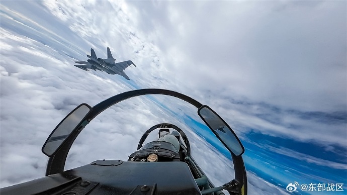 大陸解放軍「圍台」軍演幾成常態。圖/取自東部戰區微博