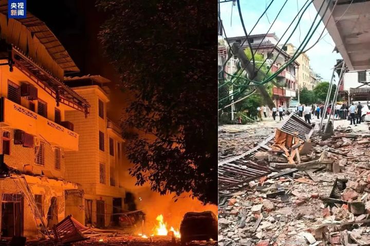 廣西興安凌晨爆炸7死17傷　目擊居民：兩次爆炸像「蘑菇雲」