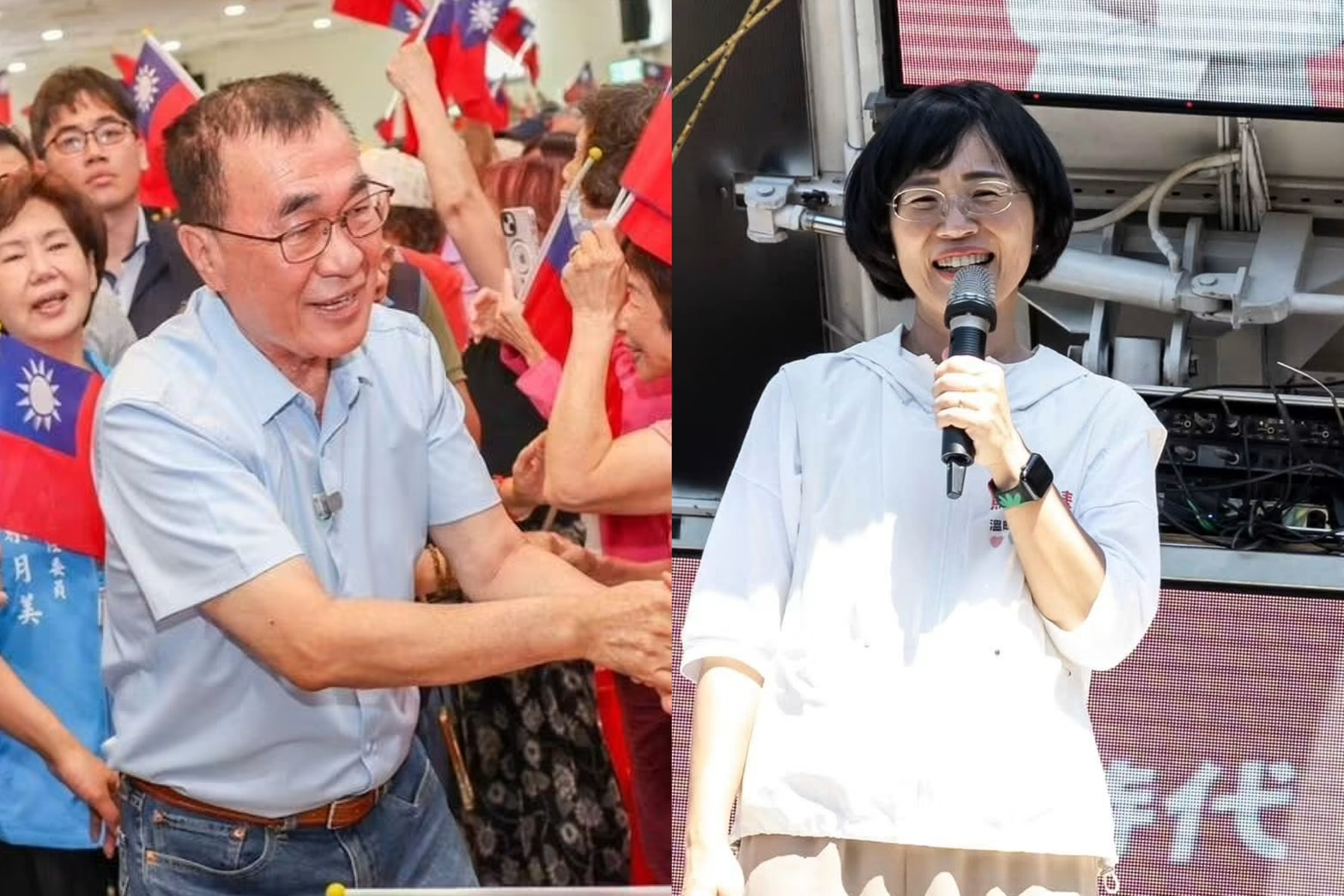 台灣議題研究中心（TPOC）30日發布最新「2026新北市市長選舉AI民意模擬預測」，國民黨參選人李四川（左）領先民進黨參選蘇巧慧（右） 3.2 個百分點。圖/取自李四川、蘇巧慧臉書