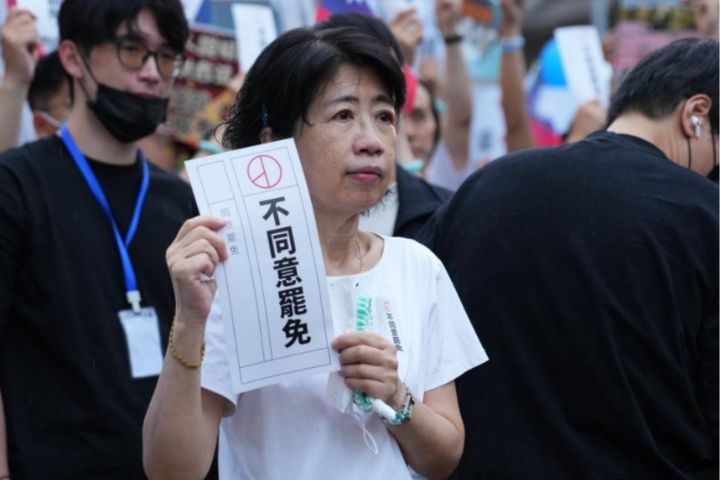 陳佩琪呼籲民眾黨支持者「小草」們全員動員，明日踴躍投下「不同意罷免票」。圖/取自陳佩琪臉書