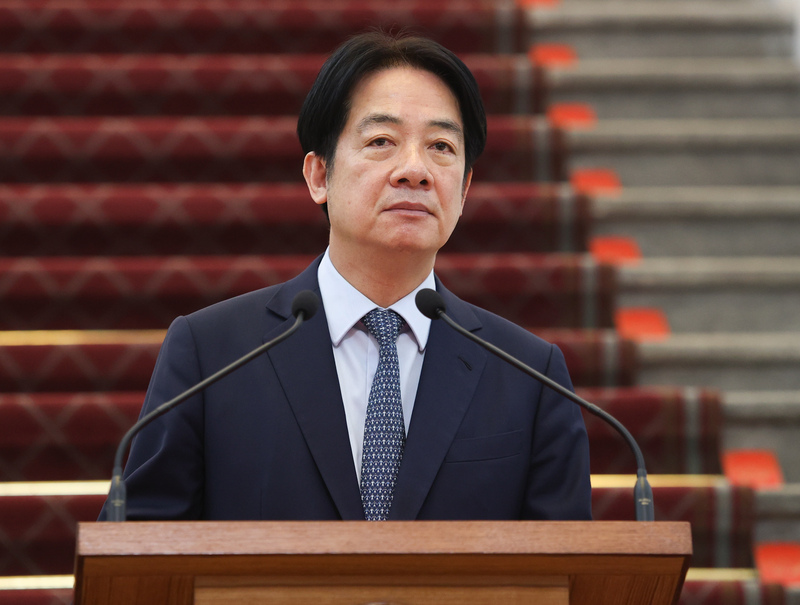 大陸《環球時報》發表社評，指稱賴總統所推「17項國安策略」，條條通向毀滅。圖／中央社