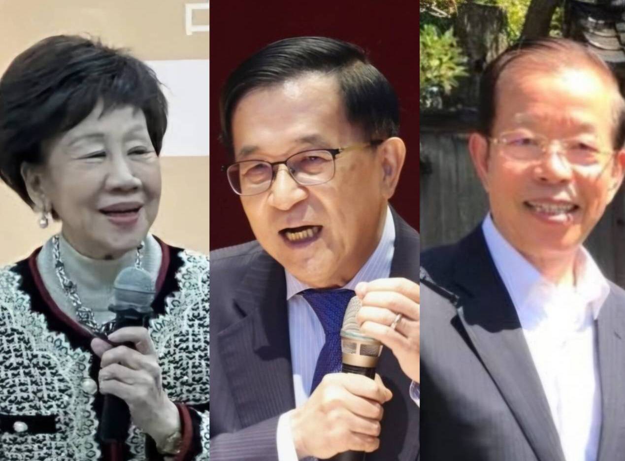 民進黨立委王世堅表示，談罷免意見不同就出征，前總統陳水扁（中）、前副總統呂秀蓮（左）及謝長廷都是民進黨前輩，如今都被出征，這和共產黨有什麼不一樣？圖／取自中央社、臉書