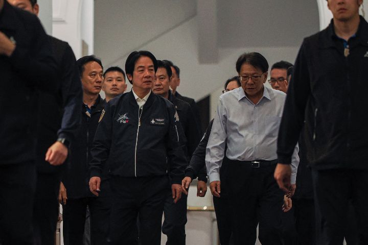 賴清德總統首度參與「萬鈞演練」。圖/總統府提供