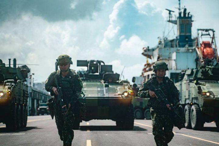 漢光41號實兵演習，出動雲豹八輪甲車。圖/取自陸軍四軍團