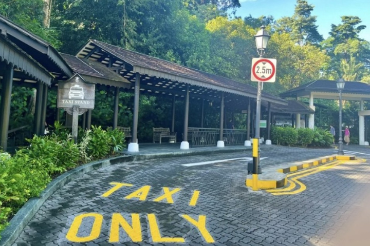 新加坡設立了完善的計程車載客點。圖/取自童振源臉書